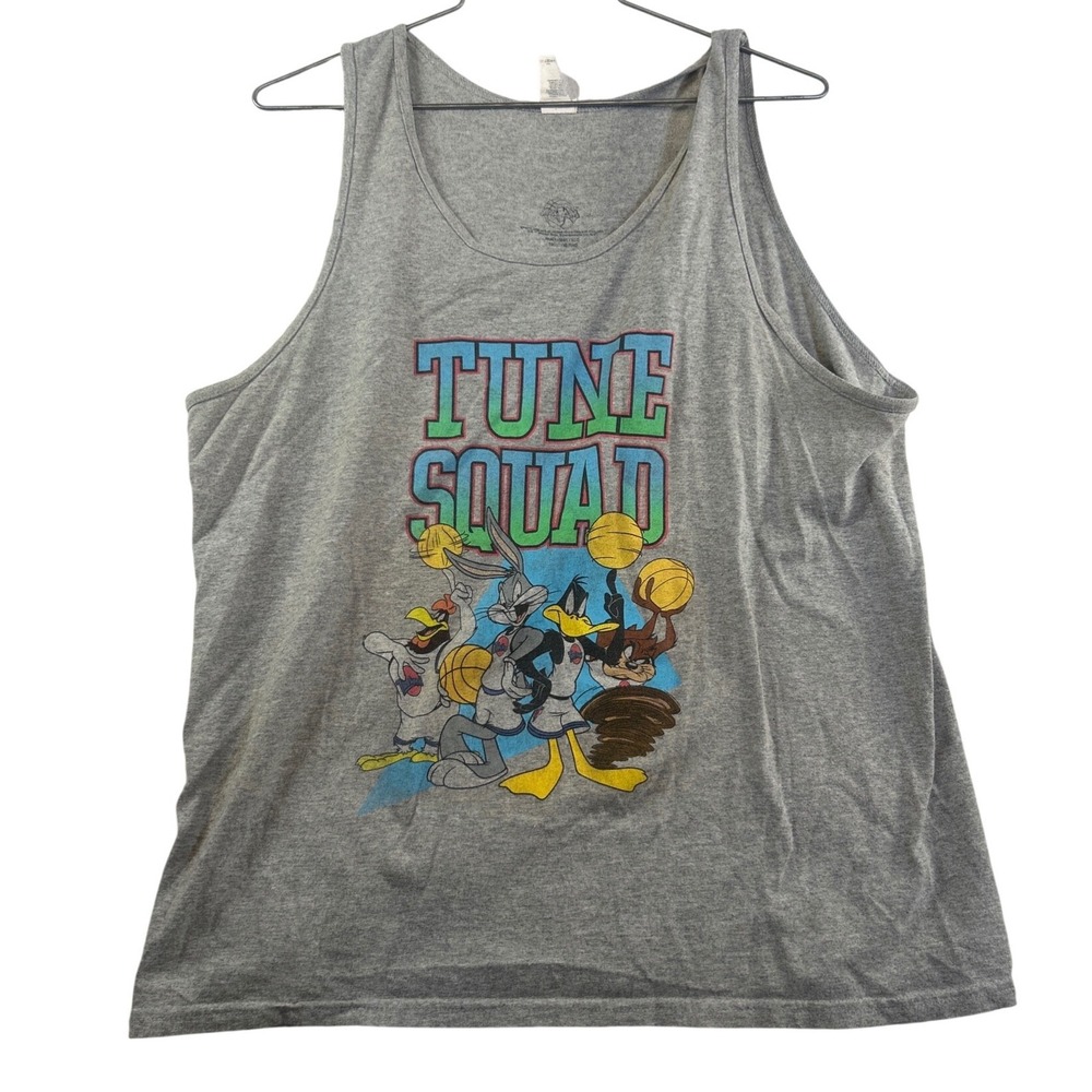 Space Jam Tune Squad Men Gray Graphic Tank Top Looney Tunes Bugs Bunny Large‎